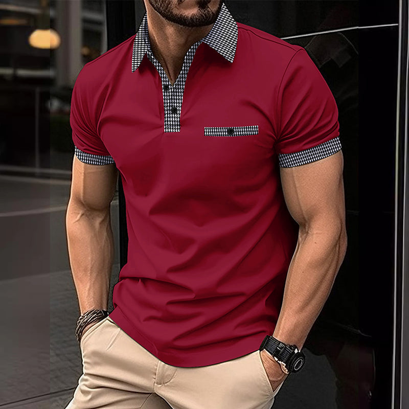Casual Checkered Men's Polo Shirt