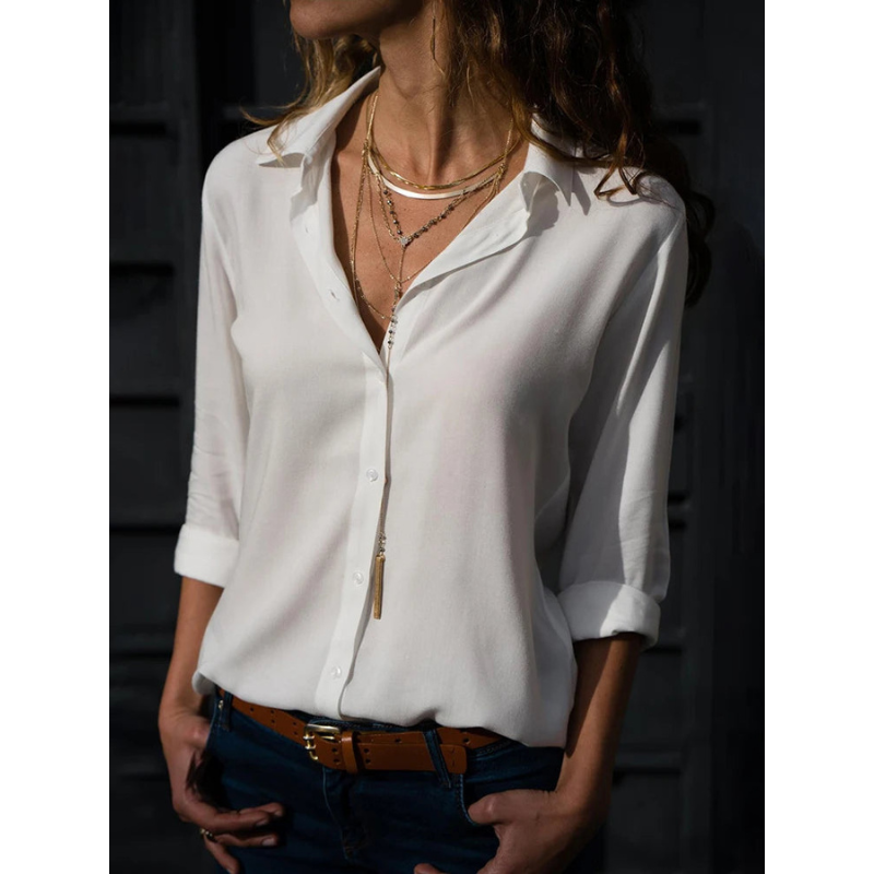 Elegant Ladies Lightweight Chiffon Shirt