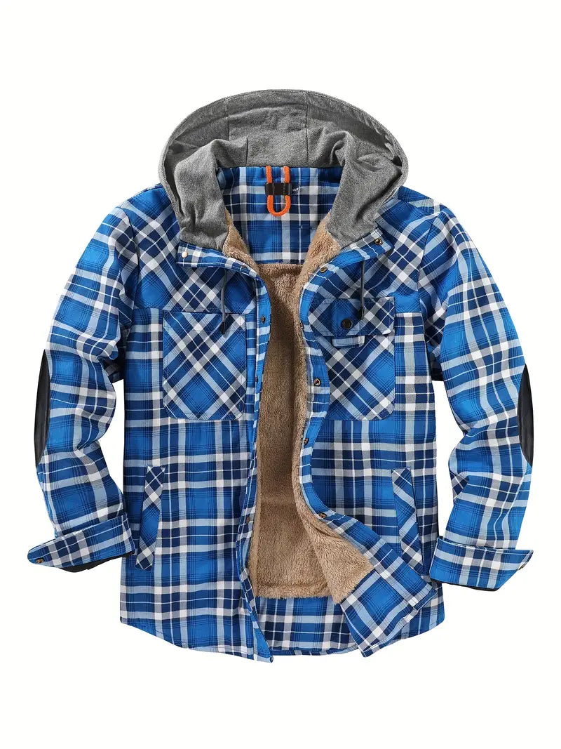 Plaid Hoodie Winter Jacket