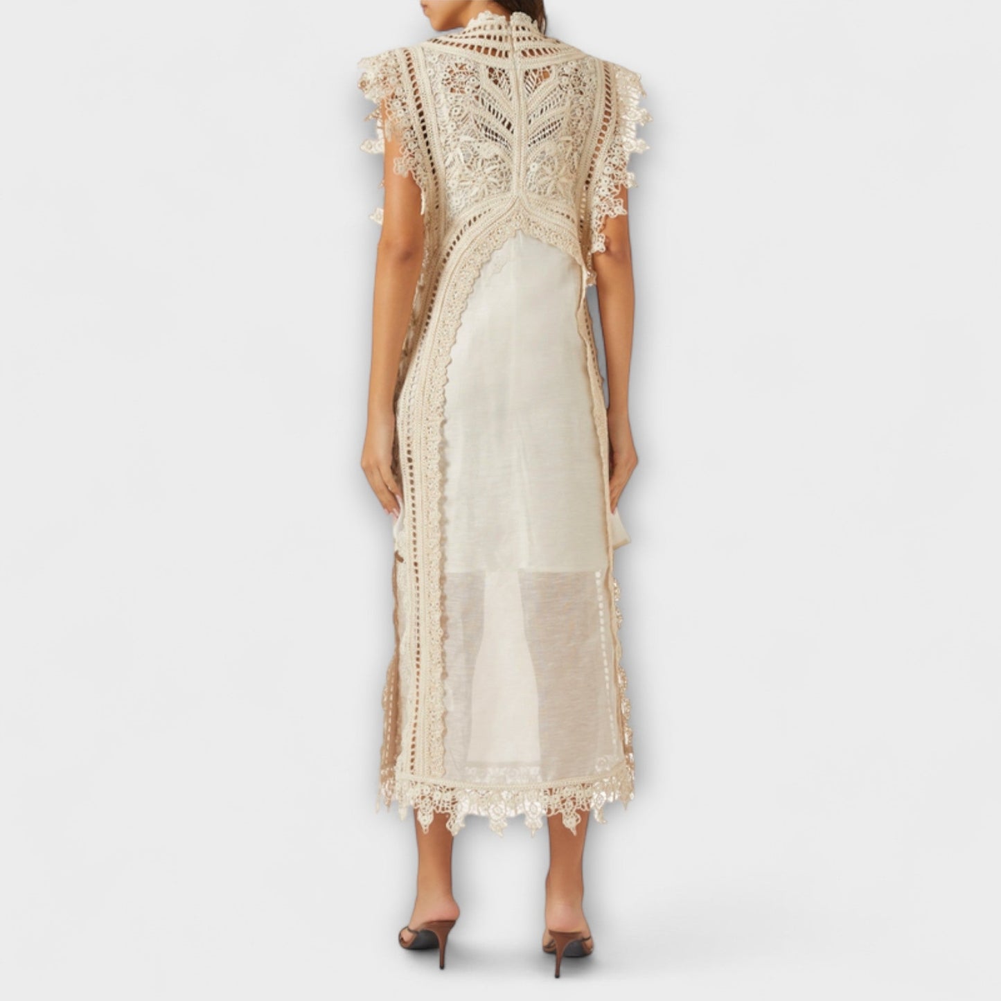 Elegant Lace Floor Length Evening Dress