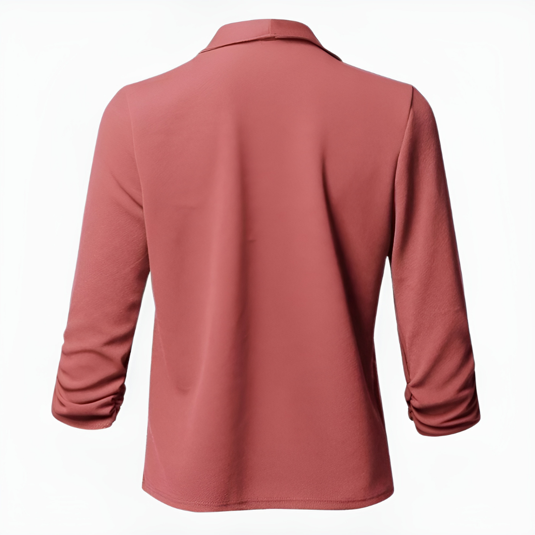 Relaxed Fit Open Front Women's Blazer Jacket