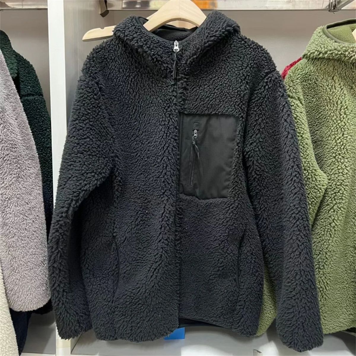 Warm Wool Coat with Fleece Lining for Men
