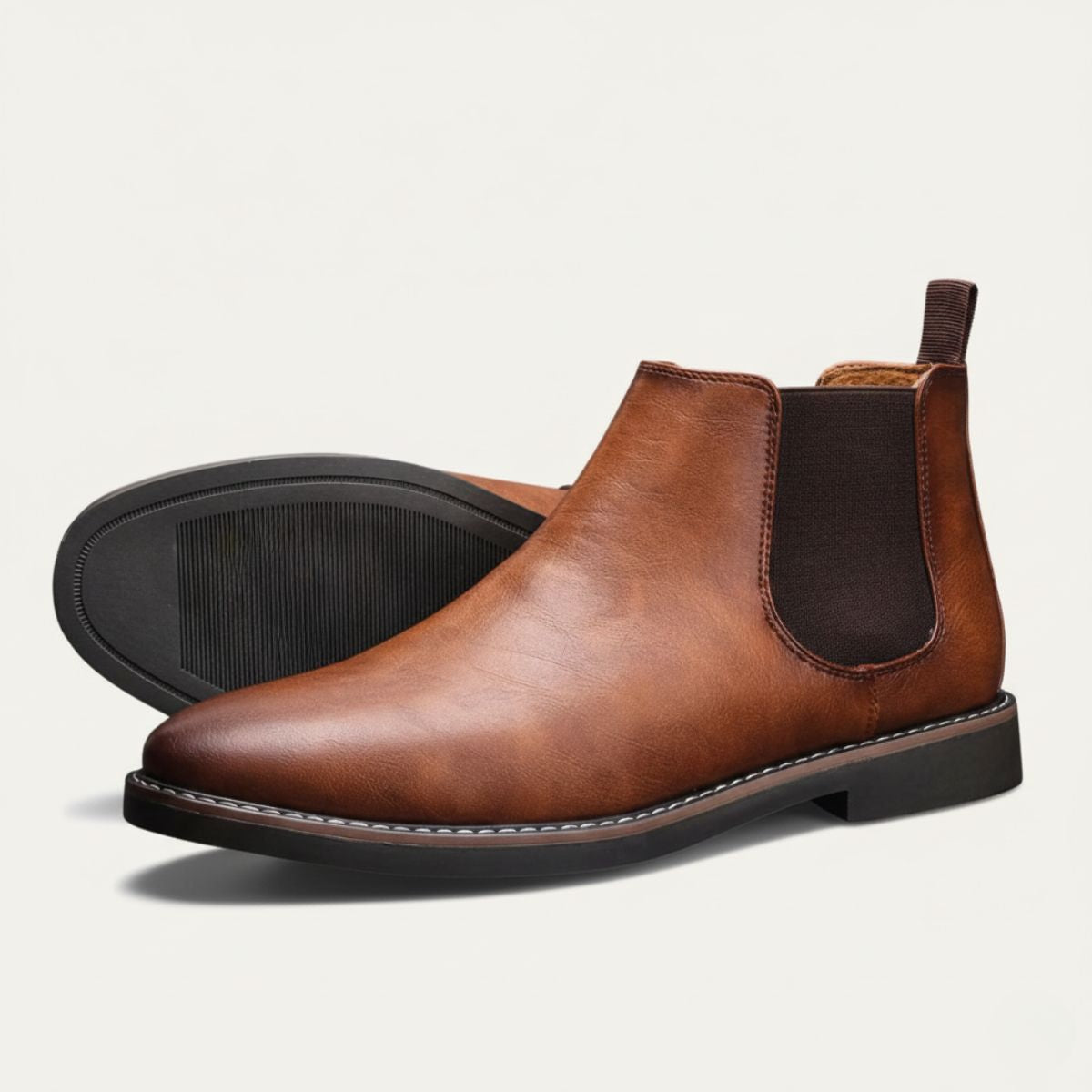 Tough Leather Men's Ankle Chelsea Boots