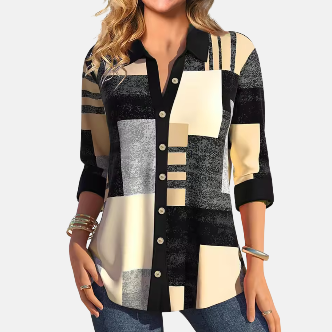 Relaxed Fit Plaid Women's Shirt