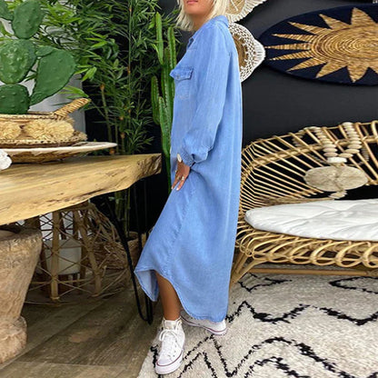 Casual Classic Denim Dress for Daily Wear