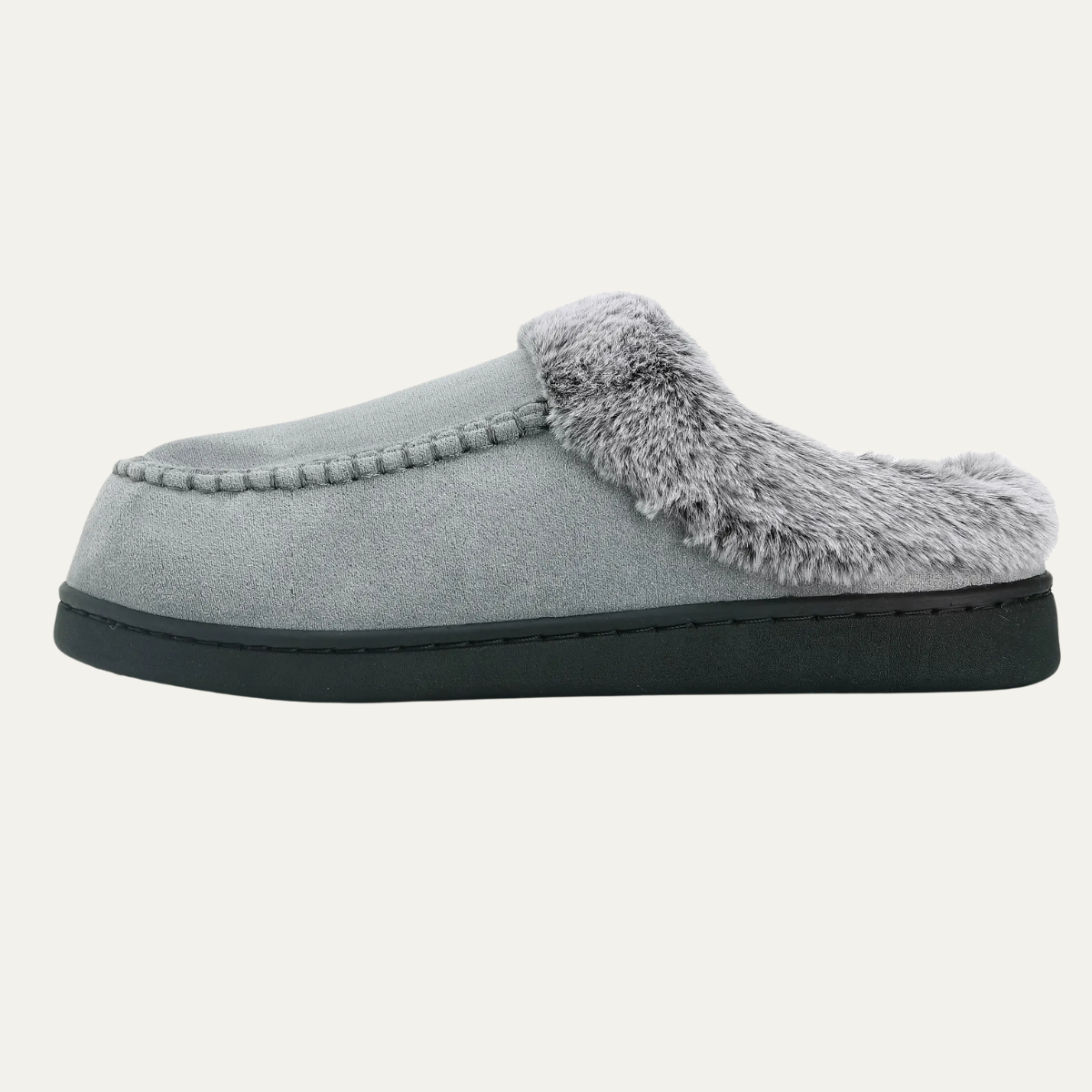 Warm Mens Faux Fur Lined House Slippers