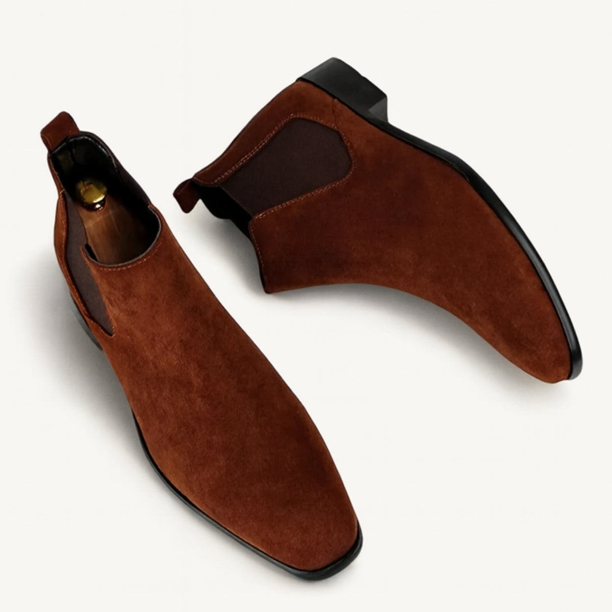 Luxury Suede Chelsea Boots - Classic Slip On Shoes