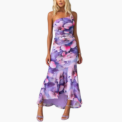 Chic Off Shoulder Floral Summer Dress