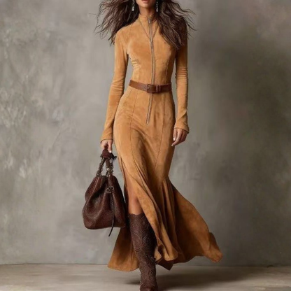 Feminine Knee Length Short Sleeve Dress