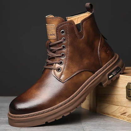 Tough Water Resistant Leather Ankle Boots for Men