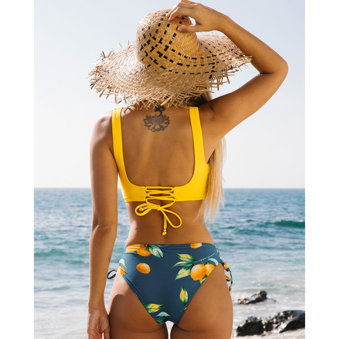 Colorful Women's 2 Piece Summer Swimsuit Bikini
