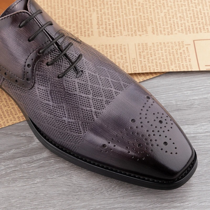 Classic Leather Oxfords For Men - Lace Up Dress Shoes