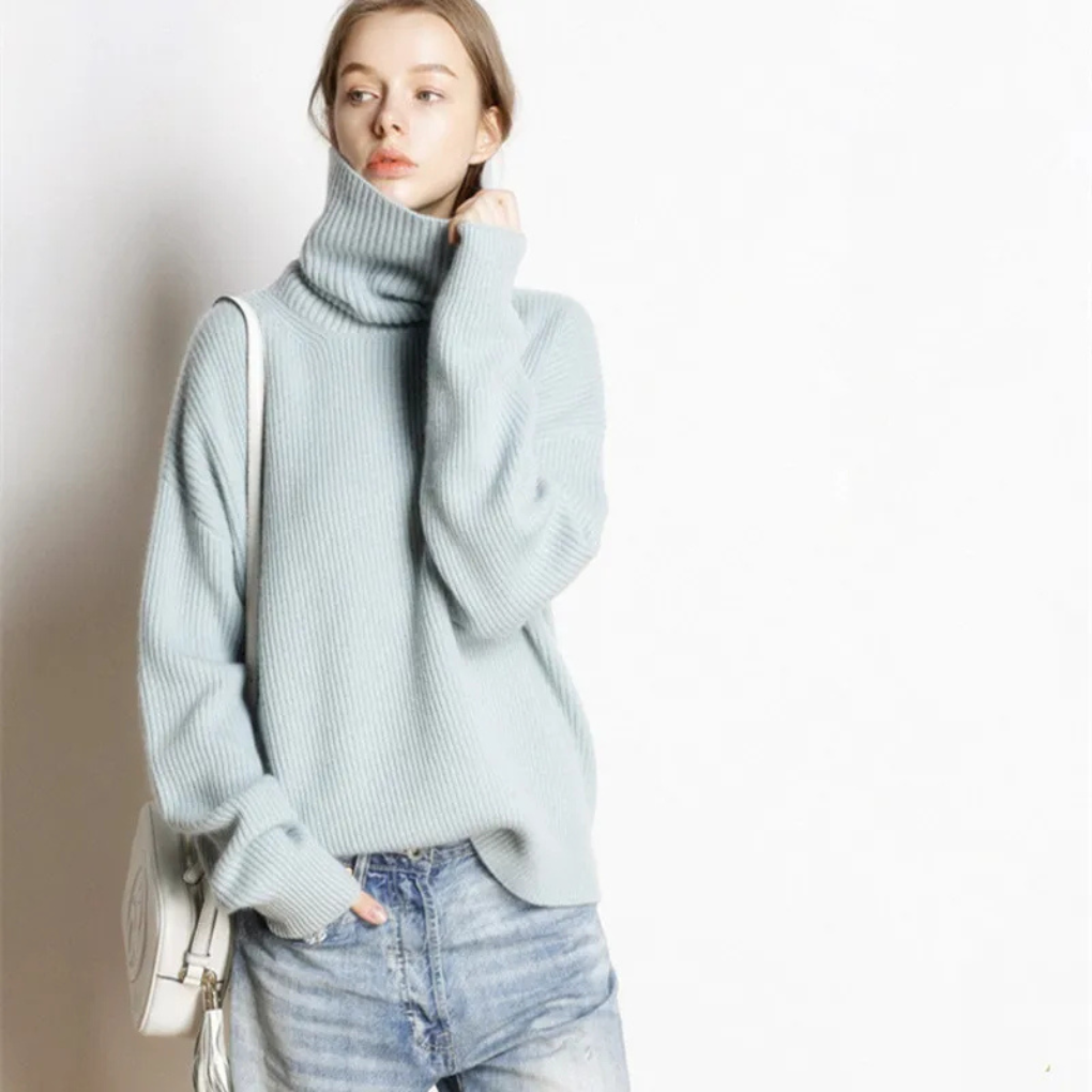 Large Fit Crew Neck Women's Sweater
