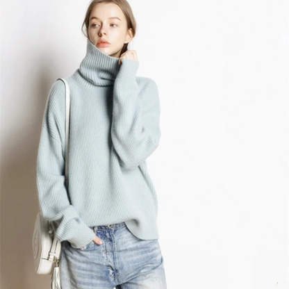 Large Fit Crew Neck Women's Sweater