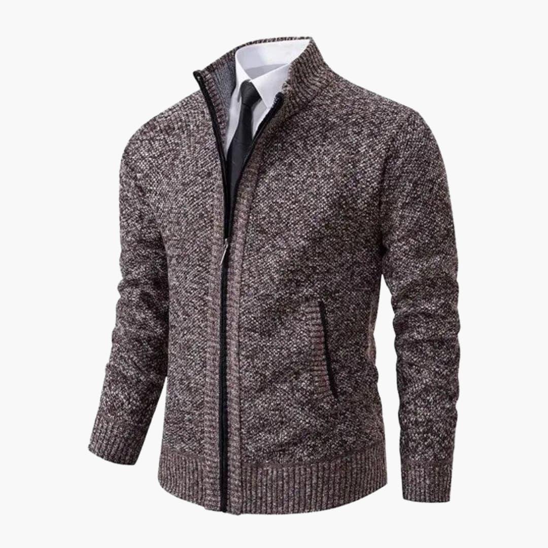 Men's Cozy Zip Up Ribbed Jacket
