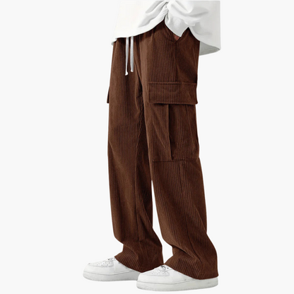 Comfortable Mens Cord Pants with Stretch Waist