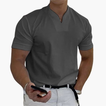 Men's Classic Short Sleeve V Neck Tee Shirt
