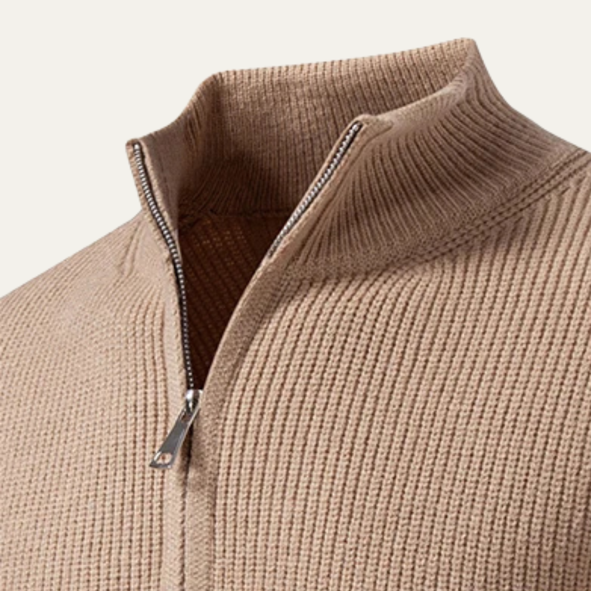 Warm Men's Knitted Crew Neck Winter Cardigan