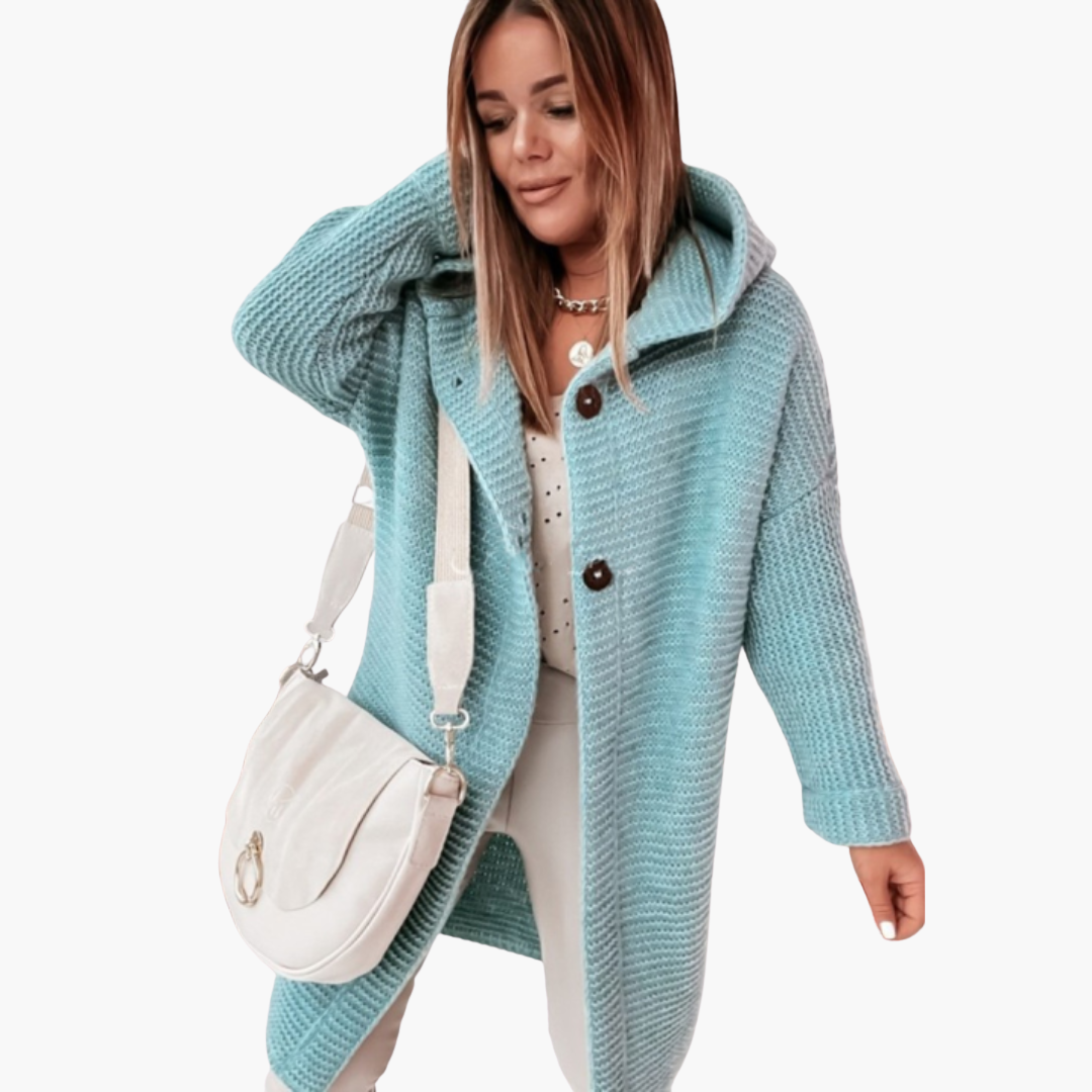 Ladies Open Front Hoodie Sweater