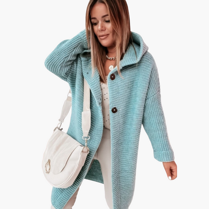 Ladies Open Front Hoodie Sweater