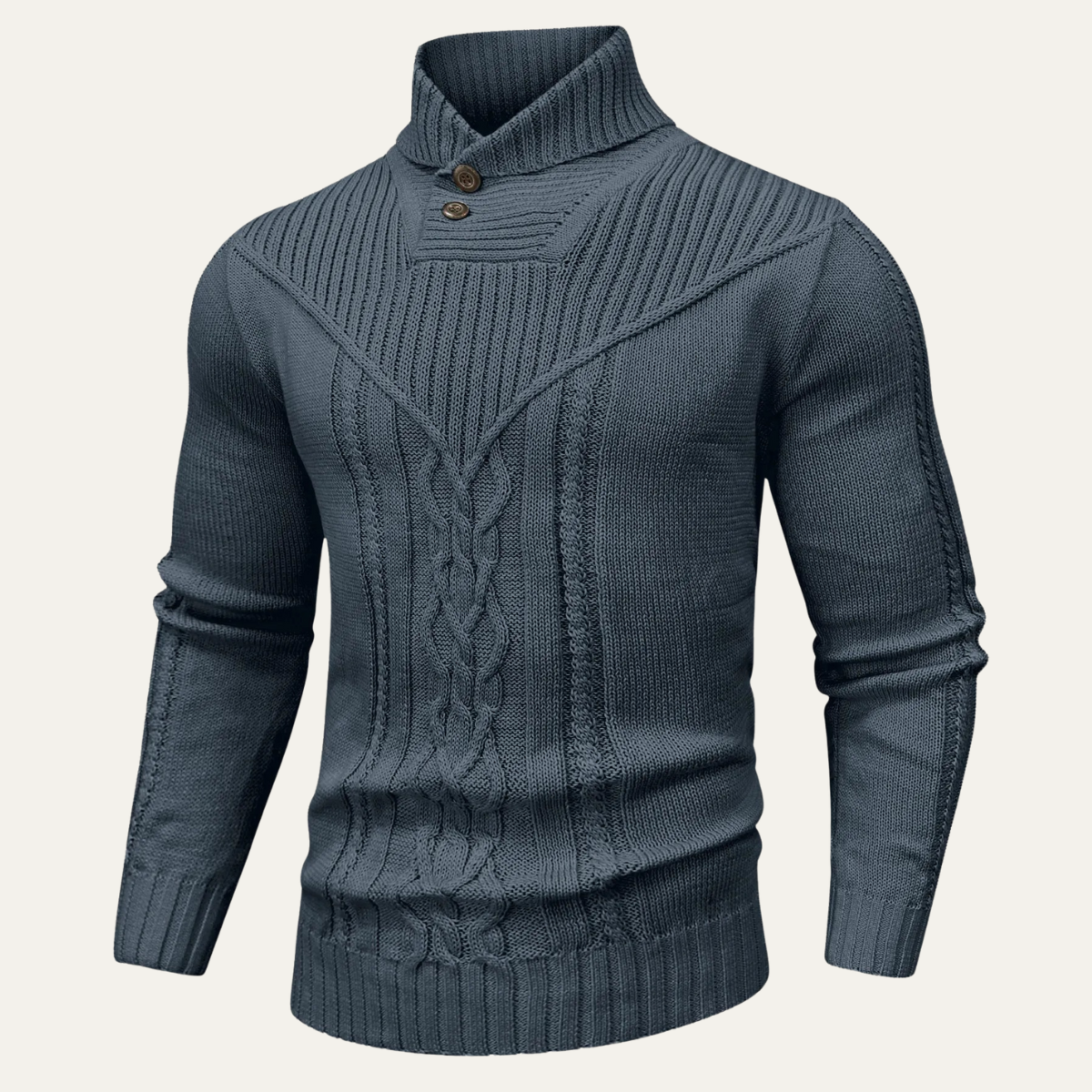 Classic Men's Cable Knit Crew Neck Winter Sweater