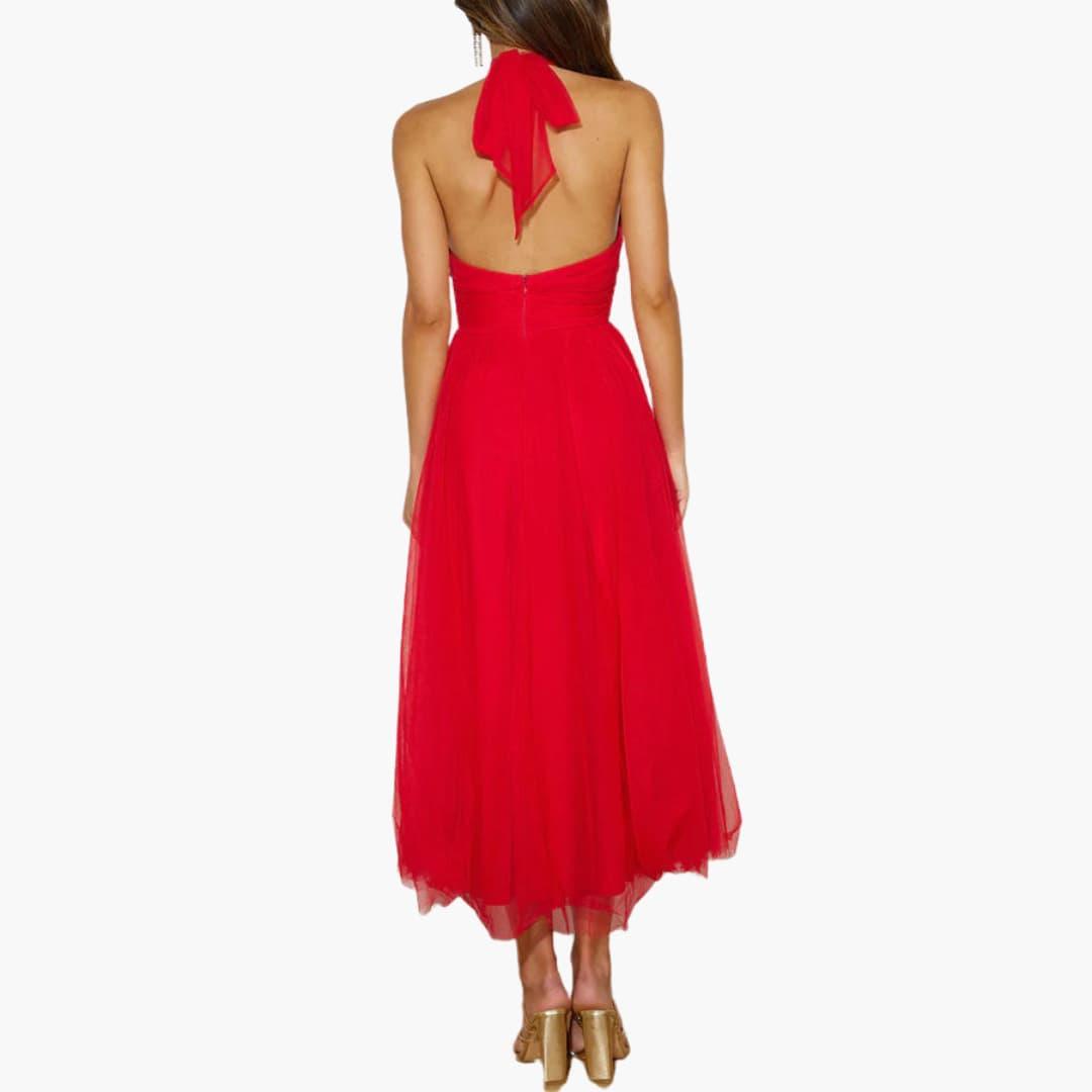 Chic Halter Neck Evening Gown