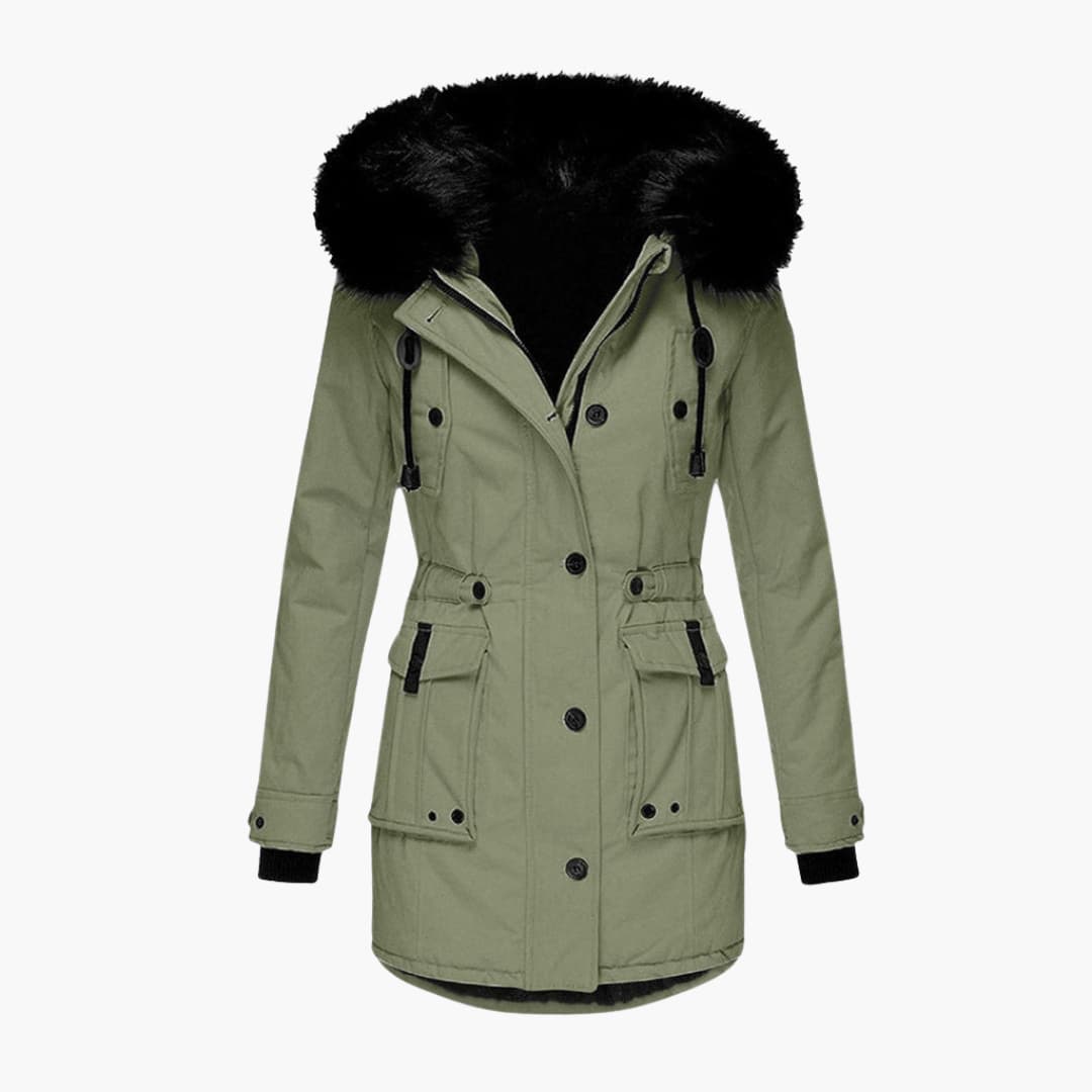 Waterproof Hooded Women's Winter Coat with Pockets