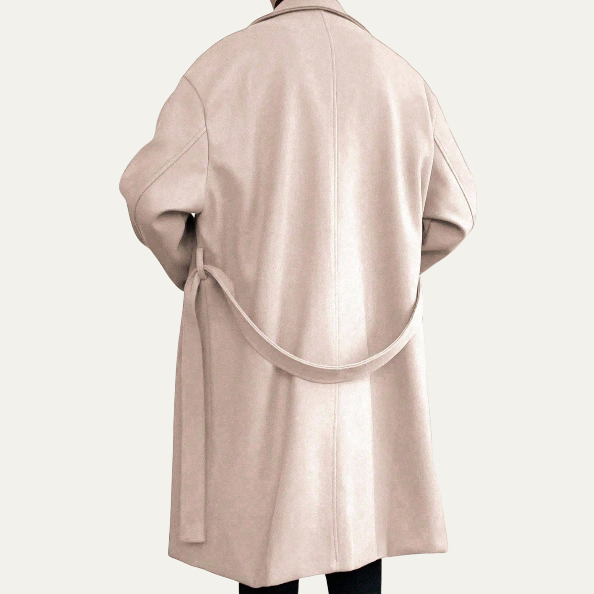 Classic Men's Camel Overcoat with Adjustable Belt