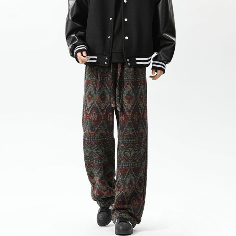 Casual Aztec Wide Leg Jogger Pants