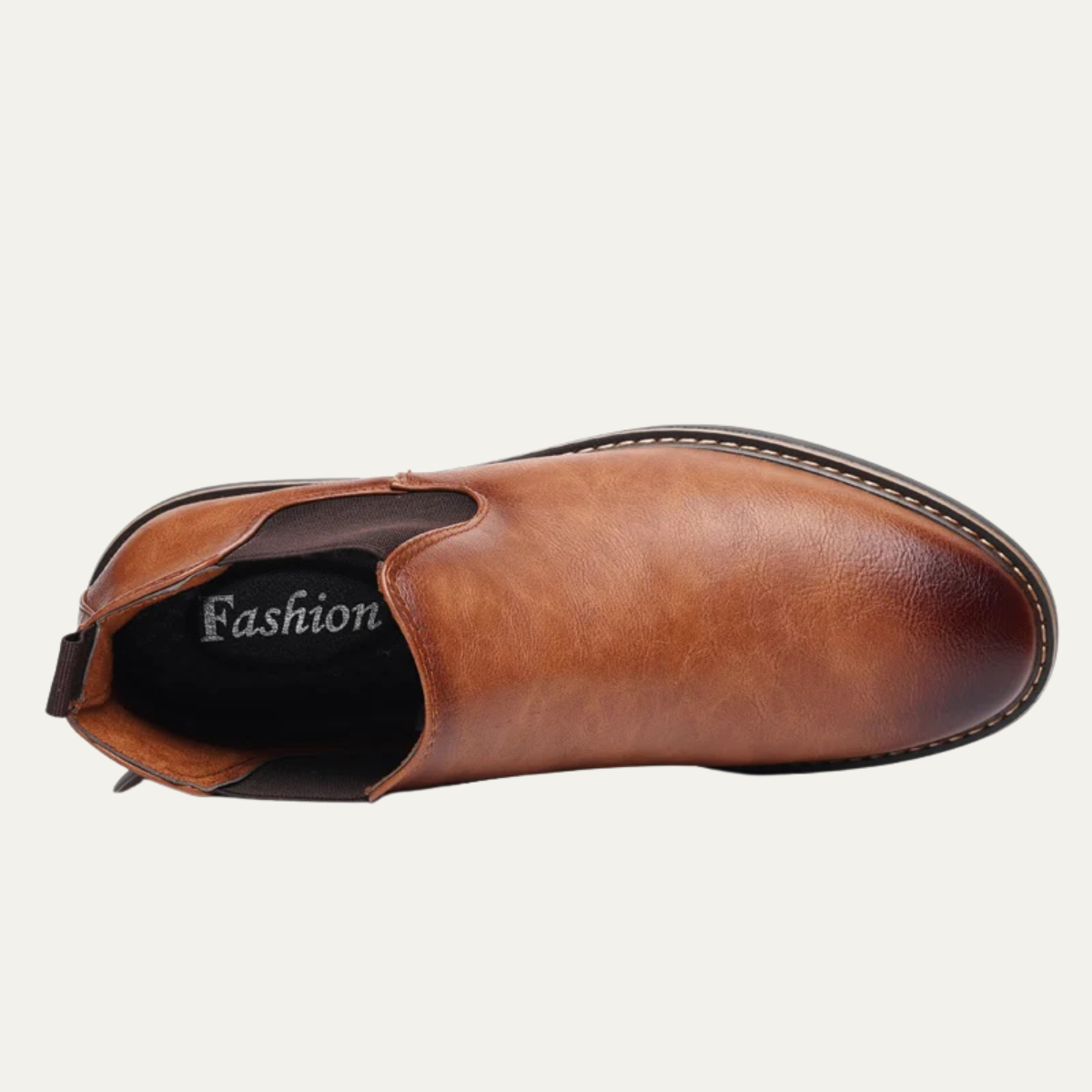 Comfortable Men's Leather Slip On Chelsea Ankle Boots