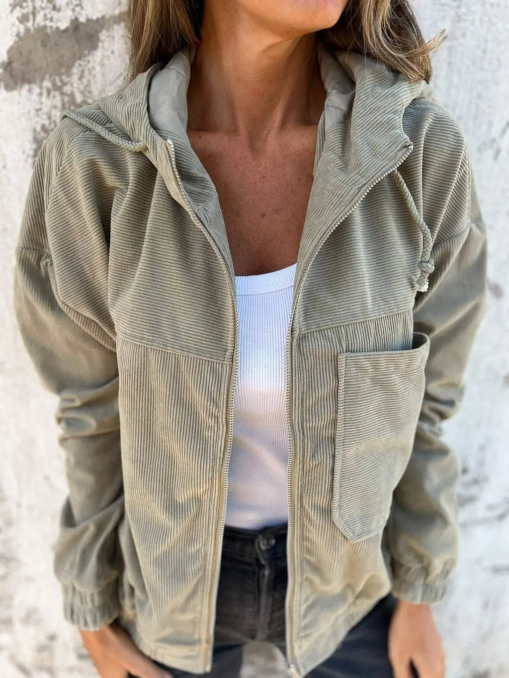 Relaxed Fit Hooded Cotton Jacket