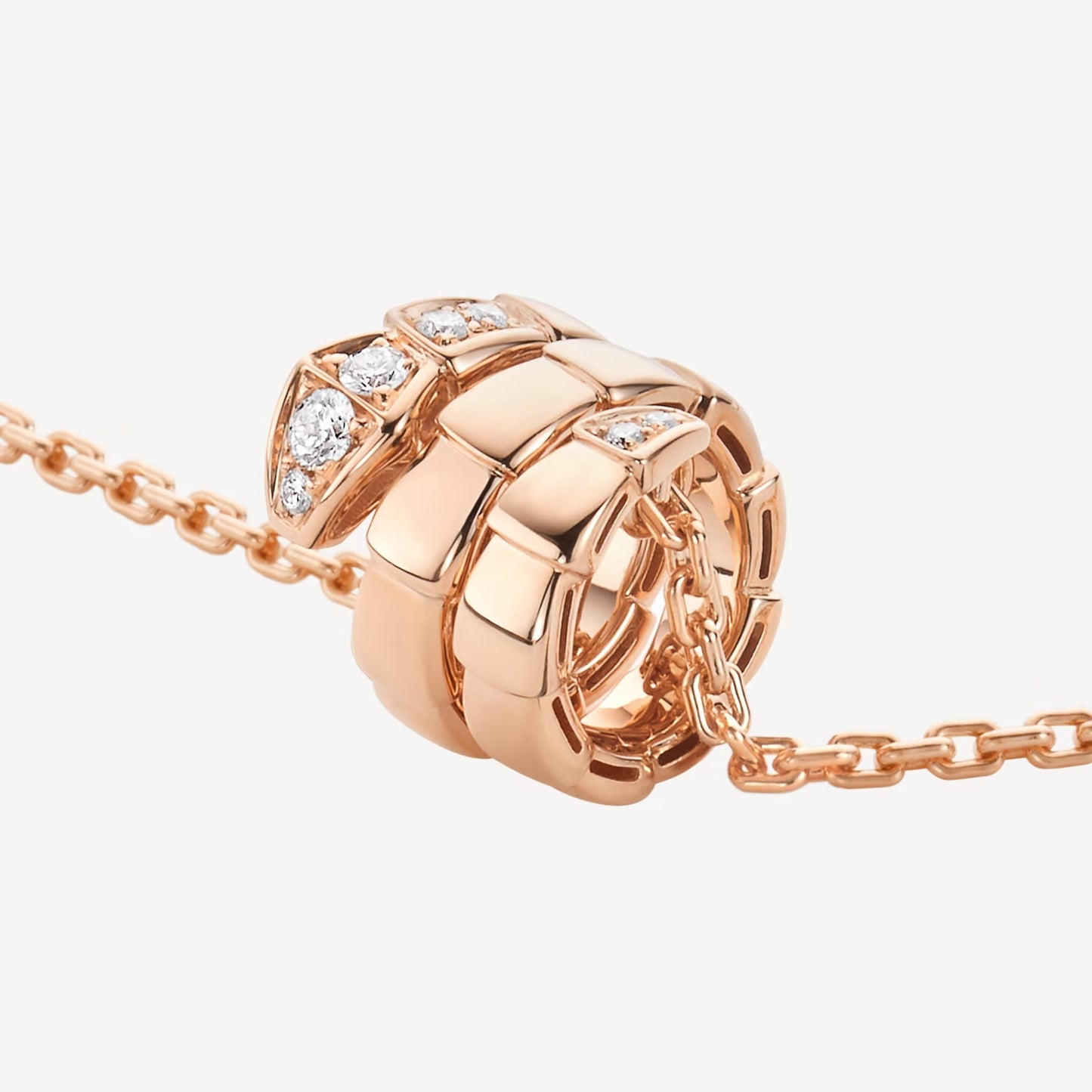 Luxury Rose Gold Plated Silver Chain Necklace