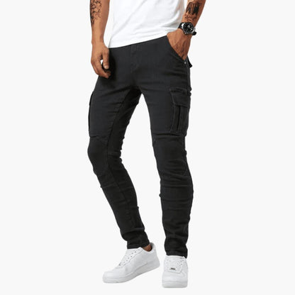 Comfortable Fit Cargo Pants with Elastic Waist