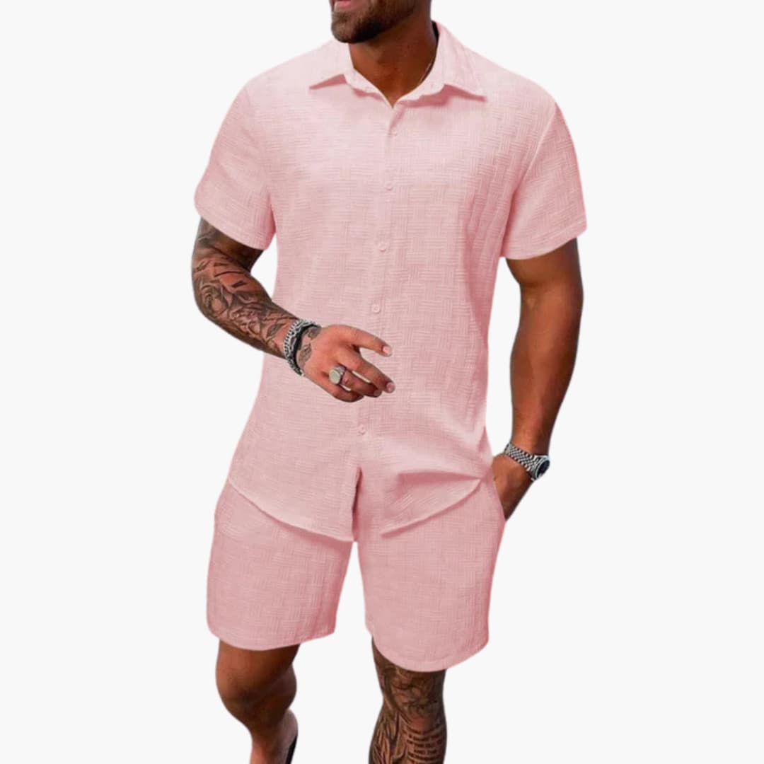 Soft Cotton Mens 2 Piece Suit Set