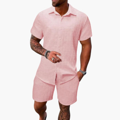 Soft Cotton Mens 2 Piece Suit Set
