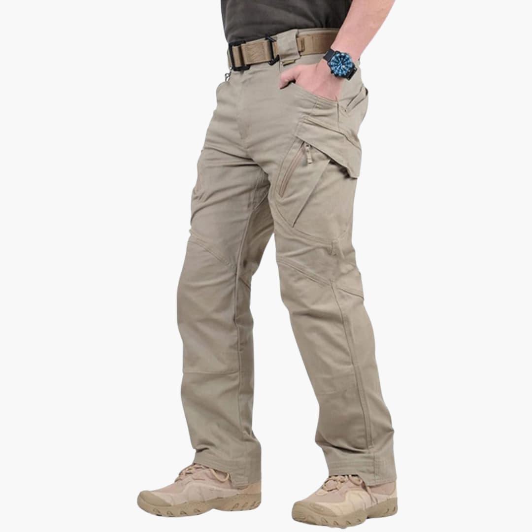 Practical Men's Work Pants with Zip Pockets - Olytrend