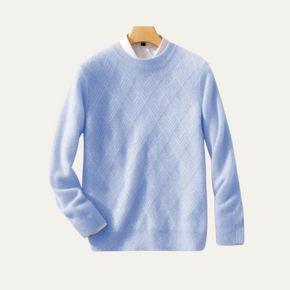 Cozy Mens Thick Cable Knit Wool Sweater