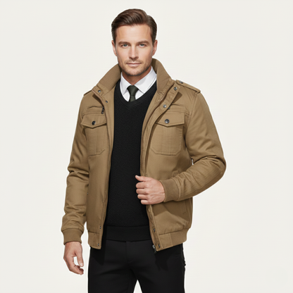 Warm Insulated Men's Zip Up Fleece Jacket