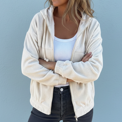 Classic Textured Hoodie Coat - Nocini