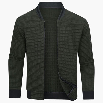 Men's Zip Up Ribbed Sweater