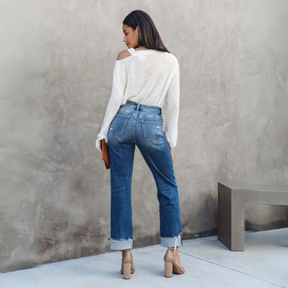 Soft High Waist Women's Jeans Pants