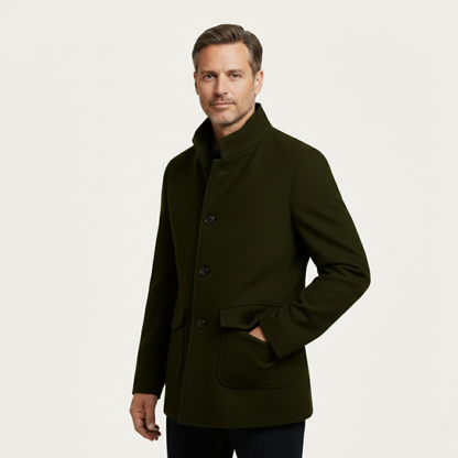 Classic Men's Wool Tailored Coat