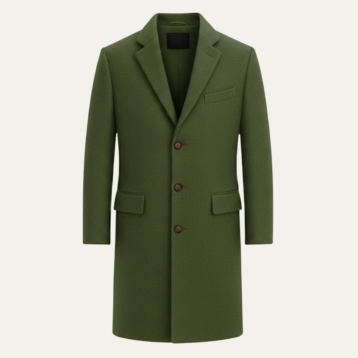 Stylish Men's Wool Blend Single Button Coat