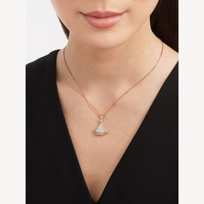 Luxury Silver Gold Plated Pave Necklace