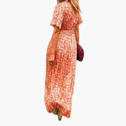 Elegant V Neck Long Maxi Dress for Women