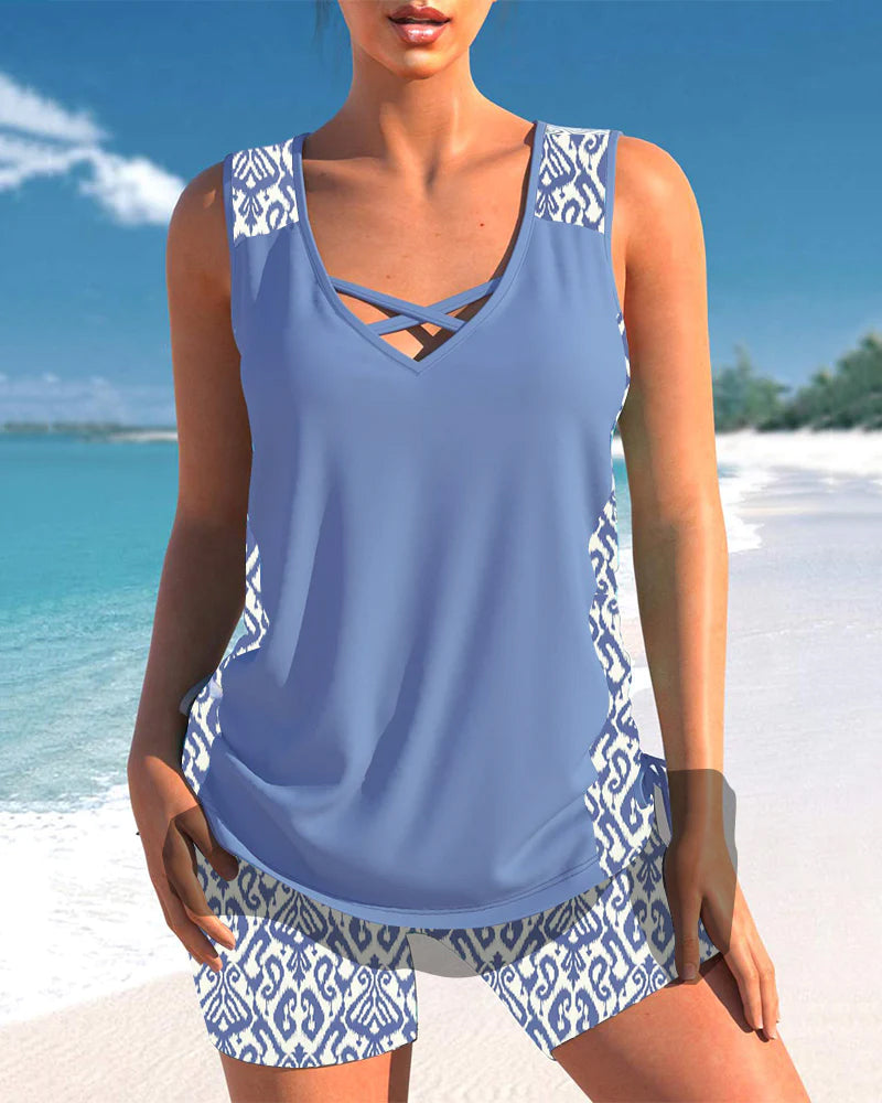 Fashionable Women's Tankini Swimsuit