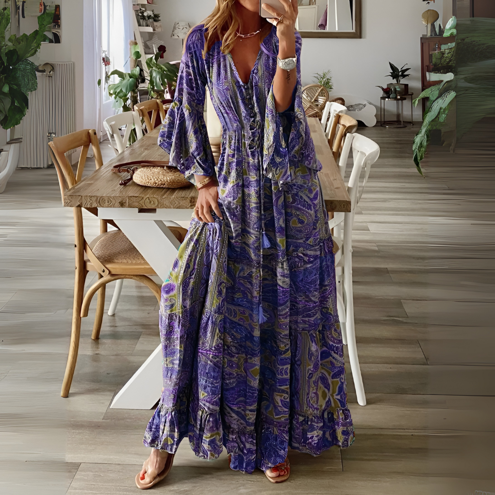 Flowy Long Summer Dress for Women