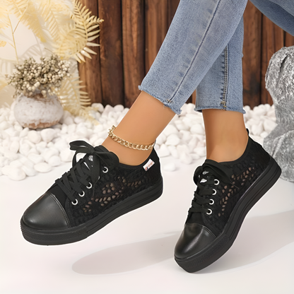 Trendy Comfortable Lace Up Shoes - Olytrend