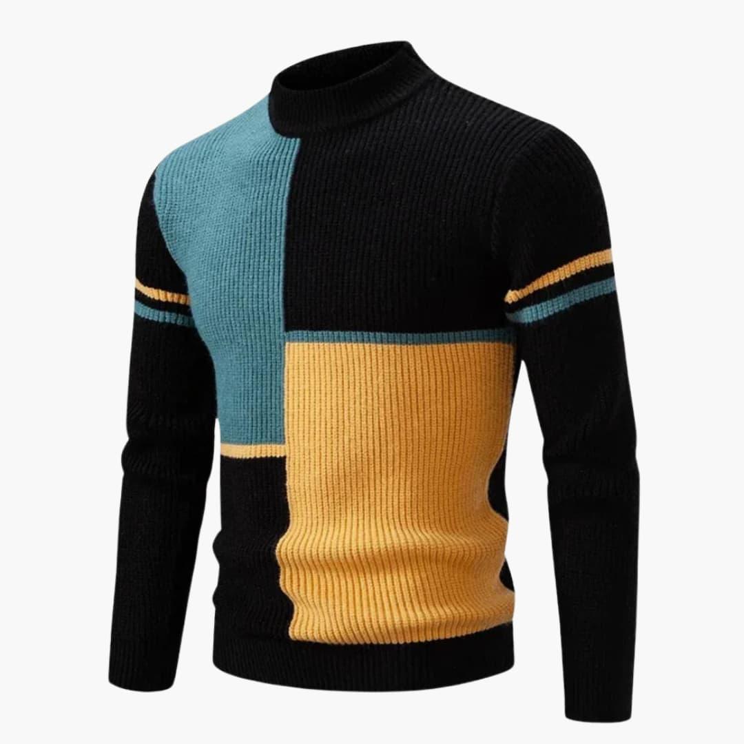 Classic Crew Neck Colorblock Sweater
