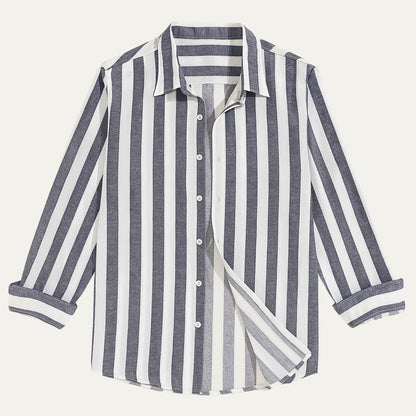 Classic Cotton Stripe Mens Shirt